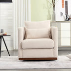 Fauteuil pivotant, Fauteuil rond confortable pour le salon, Fauteuil pivotant à 360 degrés