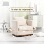 Fauteuil pivotant, Fauteuil rond confortable pour le salon, Fauteuil pivotant à 360 degrés