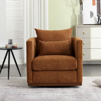 Fauteuil pivotant, Fauteuil rond confortable pour le salon, Fauteuil pivotant à 360 degrés