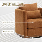 Fauteuil pivotant, Fauteuil rond confortable pour le salon, Fauteuil pivotant à 360 degrés