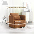 Fauteuil pivotant, Fauteuil rond confortable pour le salon, Fauteuil pivotant à 360 degrés