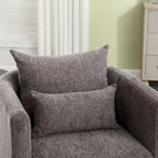 Fauteuil pivotant, Fauteuil rond confortable pour le salon, Fauteuil pivotant à 360 degrés