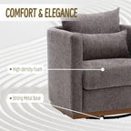 Fauteuil pivotant, Fauteuil rond confortable pour le salon, Fauteuil pivotant à 360 degrés