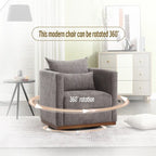Fauteuil pivotant, Fauteuil rond confortable pour le salon, Fauteuil pivotant à 360 degrés