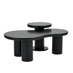 Table basse nuage avec petite table d'appoint ronde