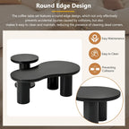Table basse nuage avec petite table d'appoint ronde