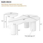 Table basse nuage avec petite table d'appoint ronde
