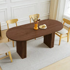 Table à manger ovale en bois de 1,80 m pour 4 à 6 personnes