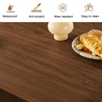 Table à manger ovale en bois de 1,80 m pour 4 à 6 personnes