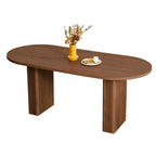Table à manger ovale en bois de 1,80 m pour 4 à 6 personnes