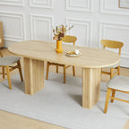 Table à manger ovale en bois de 1,80 m pour 4 à 6 personnes