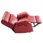 Fauteuil inclinable rembourré en similicuir avec accoudoirs rembourrés - 39 - Rouge