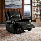 Fauteuil inclinable pivotant en microfibre lustrée avec clous de tapissier et fonction de glissement