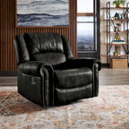 Fauteuil inclinable pivotant en microfibre lustrée avec clous de tapissier et fonction de glissement