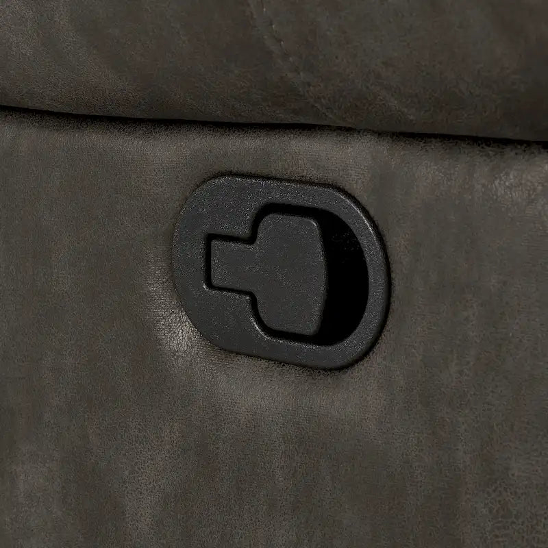 Fauteuil inclinable pivotant en microfibre lustrée avec clous de tapissier et fonction de glissement