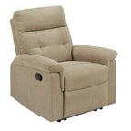 Fauteuil inclinable manuel en tissu chenille