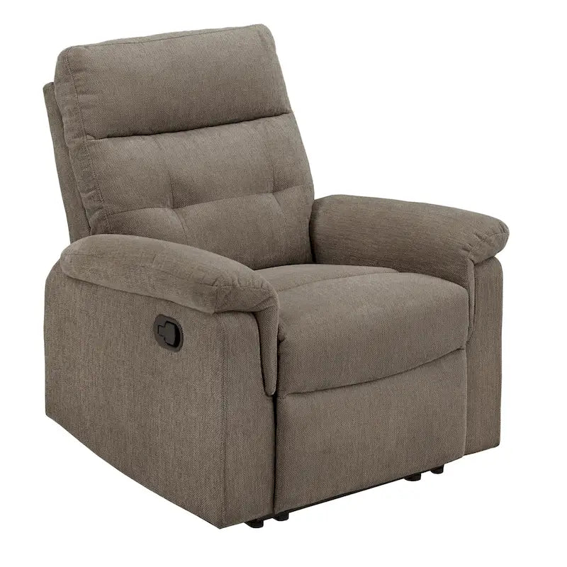 Fauteuil inclinable manuel en tissu chenille