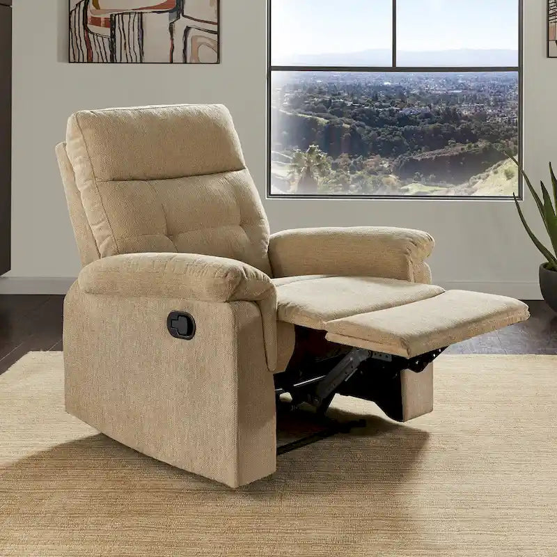 Fauteuil inclinable manuel en tissu chenille
