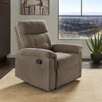 Fauteuil inclinable manuel en tissu chenille