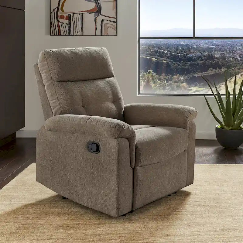 Fauteuil inclinable manuel en tissu chenille