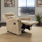 Fauteuil inclinable manuel en tissu chenille