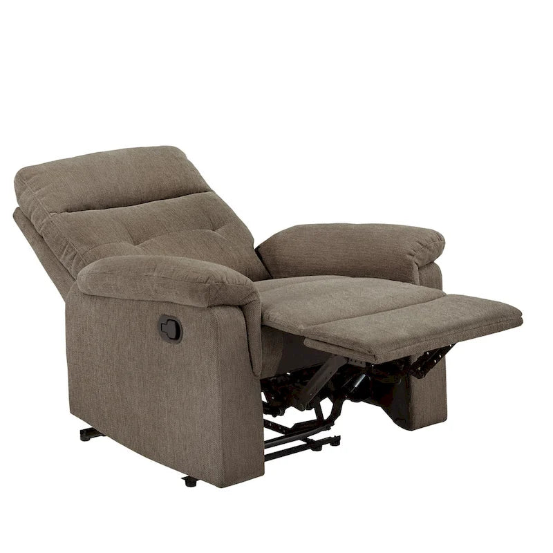 Fauteuil inclinable manuel en tissu chenille