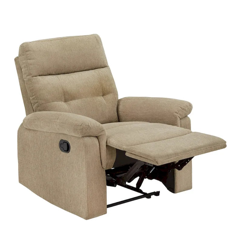 Fauteuil inclinable manuel en tissu chenille