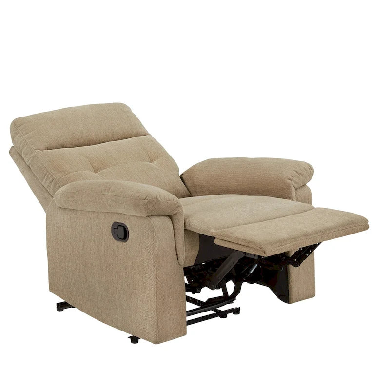 Fauteuil inclinable manuel en tissu chenille