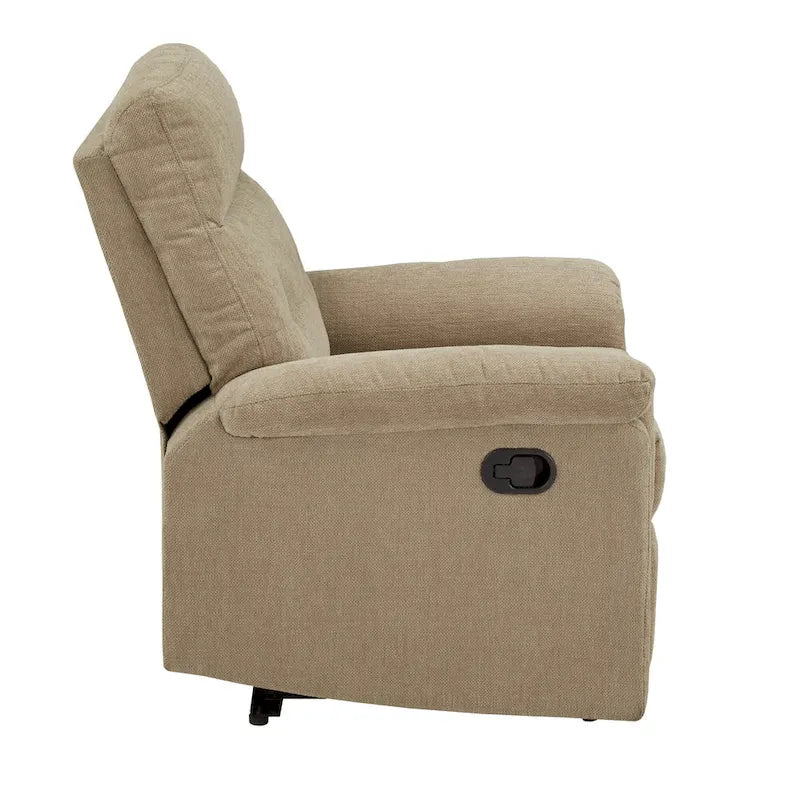 Fauteuil inclinable manuel en tissu chenille