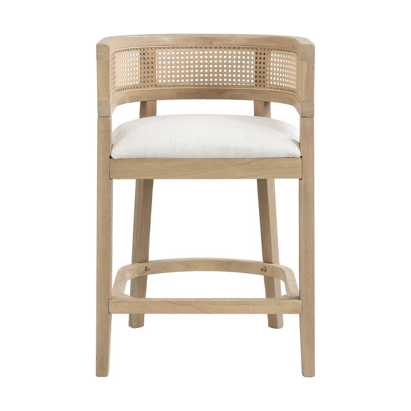 Tabouret de comptoir en bois avec accoudoirs, ensemble de 2