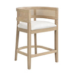 Tabouret de comptoir en bois avec accoudoirs, ensemble de 2
