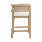 Tabouret de comptoir en bois avec accoudoirs, ensemble de 2