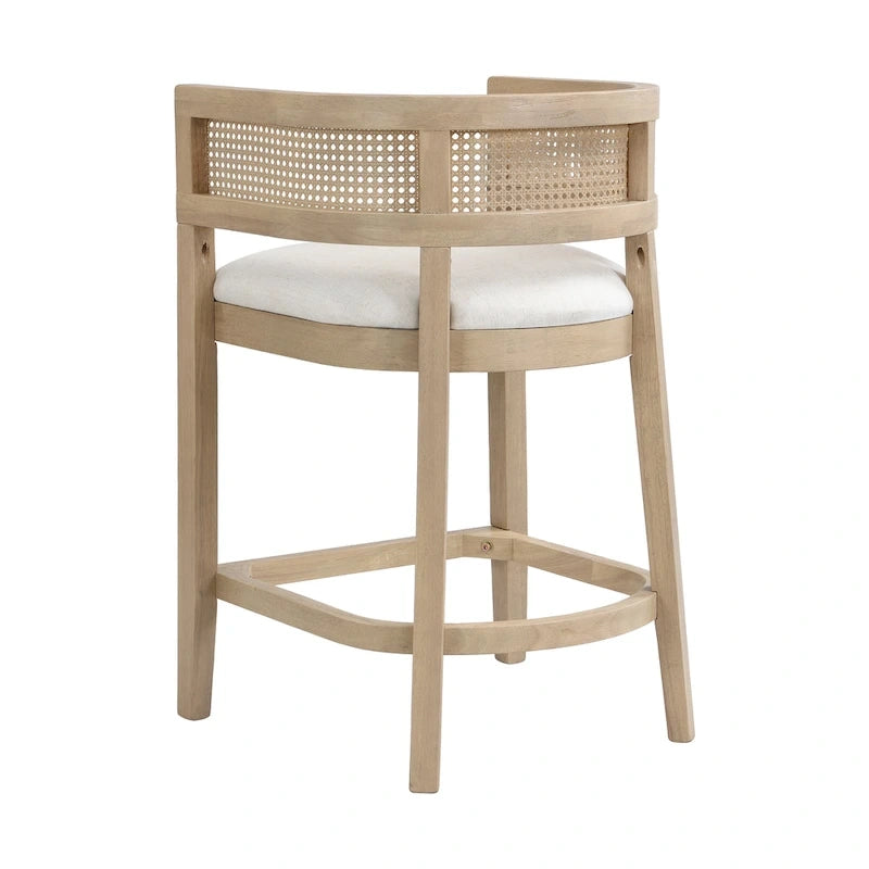 Tabouret de comptoir en bois avec accoudoirs, ensemble de 2