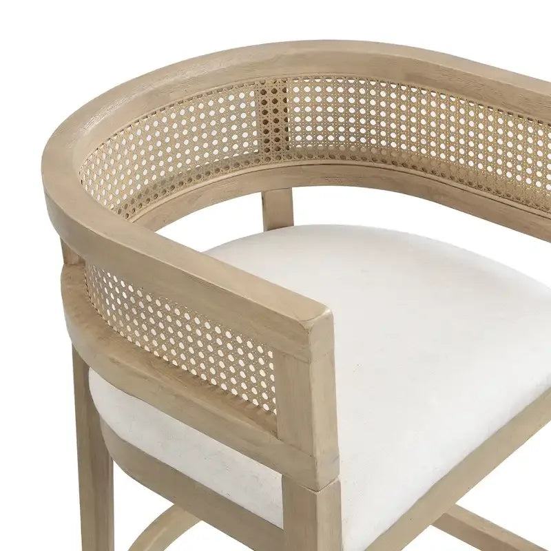 Tabouret de comptoir en bois avec accoudoirs, ensemble de 2