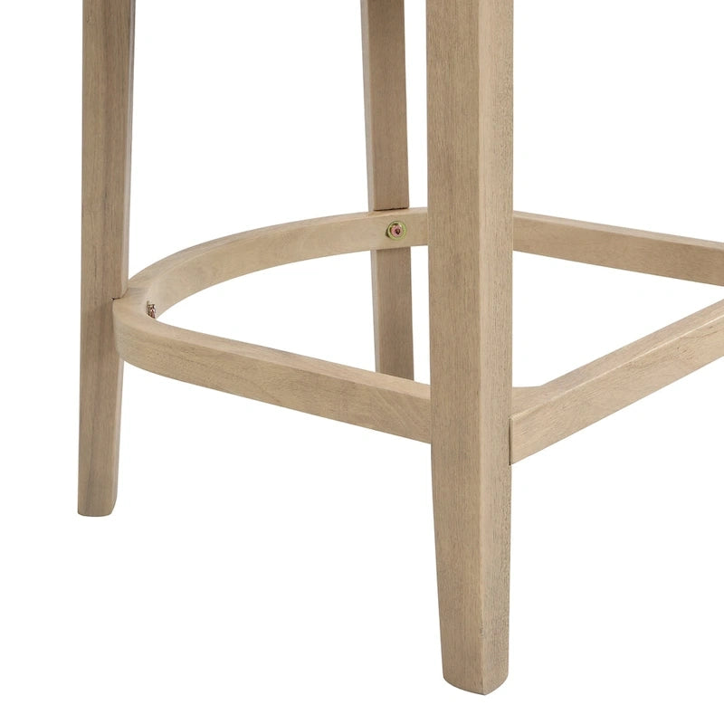 Tabouret de comptoir en bois avec accoudoirs, ensemble de 2