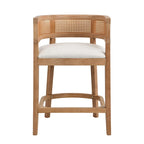 Tabouret de comptoir en bois avec accoudoirs, ensemble de 2