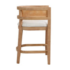 Tabouret de comptoir en bois avec accoudoirs, ensemble de 2