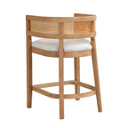 Tabouret de comptoir en bois avec accoudoirs, ensemble de 2
