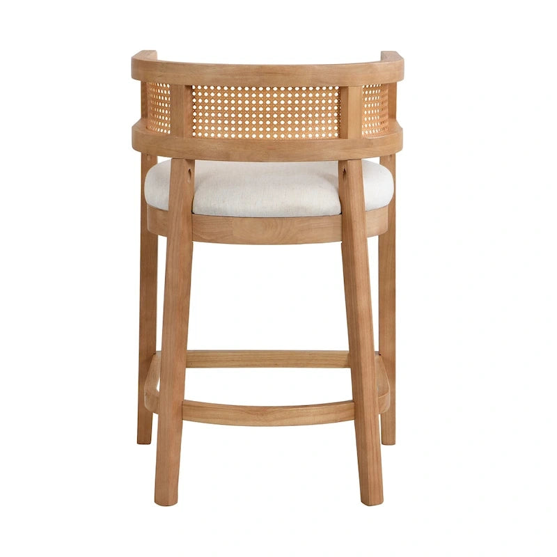 Tabouret de comptoir en bois avec accoudoirs, ensemble de 2