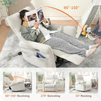 Fauteuil inclinable électrique pivotant 270° avec ports USB