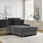Chaise longue d'intérieur moderne en flanelle de coton avec oreillers