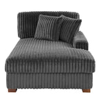 Chaise longue d'intérieur moderne en flanelle de coton avec oreillers