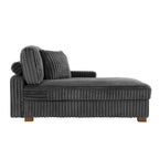 Chaise longue d'intérieur moderne en flanelle de coton avec oreillers