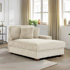 Chaise longue d'intérieur moderne en flanelle de coton avec oreillers