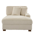 Chaise longue d'intérieur moderne en flanelle de coton avec oreillers