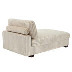 Chaise longue d'intérieur moderne en flanelle de coton avec oreillers