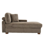 Chaise longue d'intérieur moderne en flanelle de coton avec oreillers