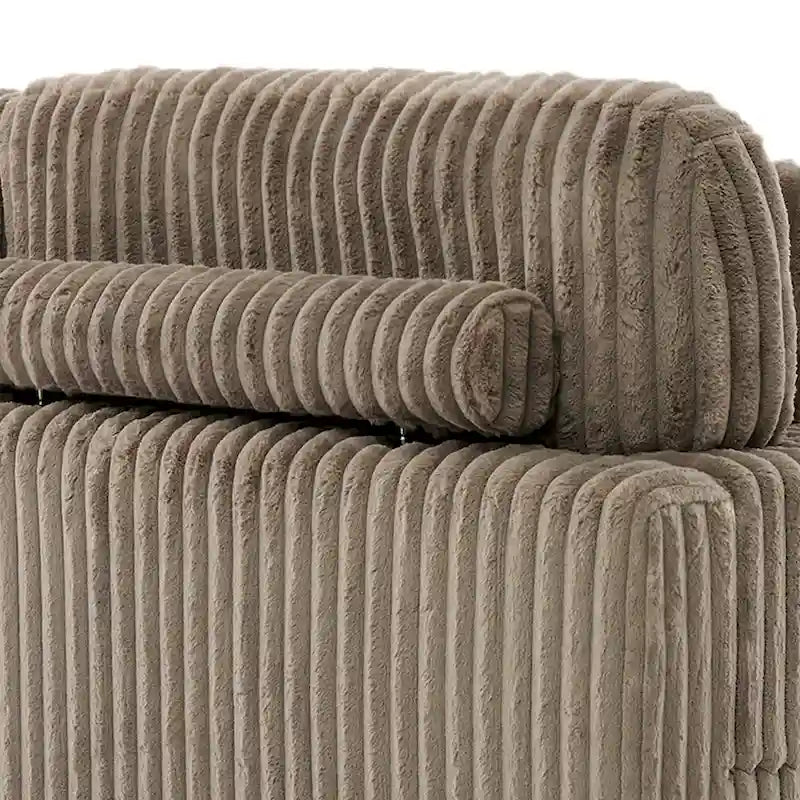 Chaise longue d'intérieur moderne en flanelle de coton avec oreillers