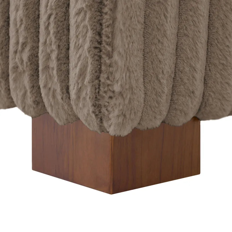 Chaise longue d'intérieur moderne en flanelle de coton avec oreillers