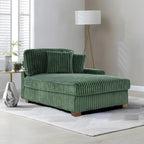 Chaise longue d'intérieur moderne en flanelle de coton avec oreillers